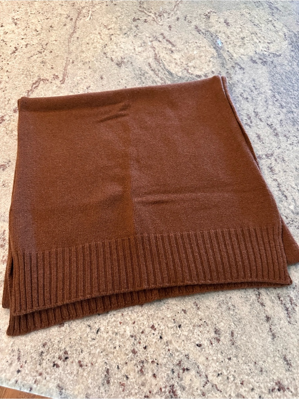 Hermès Paris 100% Cashmere Knit Scarf Brown Made in Italy NWOT Luxury - Picture 7 of 13